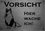 Sheltie | Edelstahl Warnschild